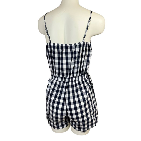 Cisono (S) Romper Navy Gingham Check - Picture 2 of 14